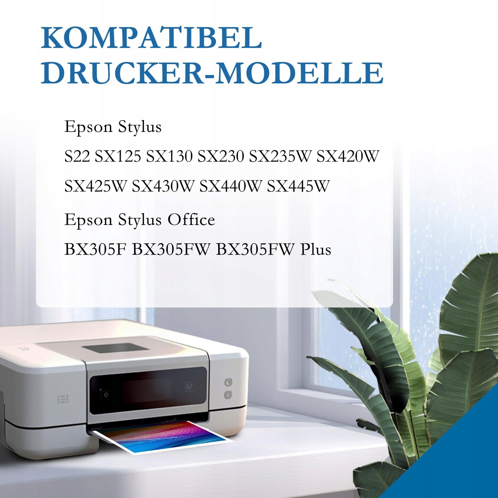 PAEOLOS T1285 Zestaw Tuszy Kompatybilnych Epson SX235W SX125 SX130 BX305F — miniatura 2