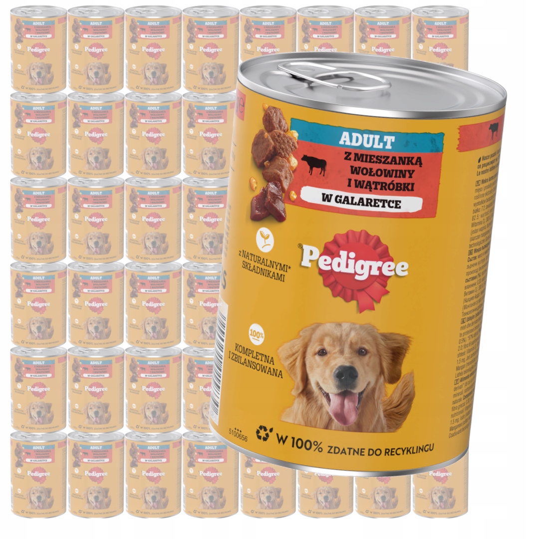 Levně Pedigree S Hovězím Masem v Želé 48x400g Vlhké Krmivo Pro Dospělé Psy
