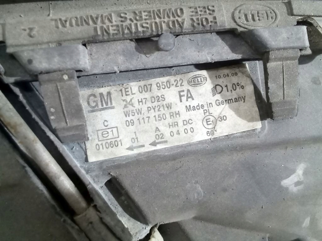 Opel Omega B light right front front xenon 1EL007950-22