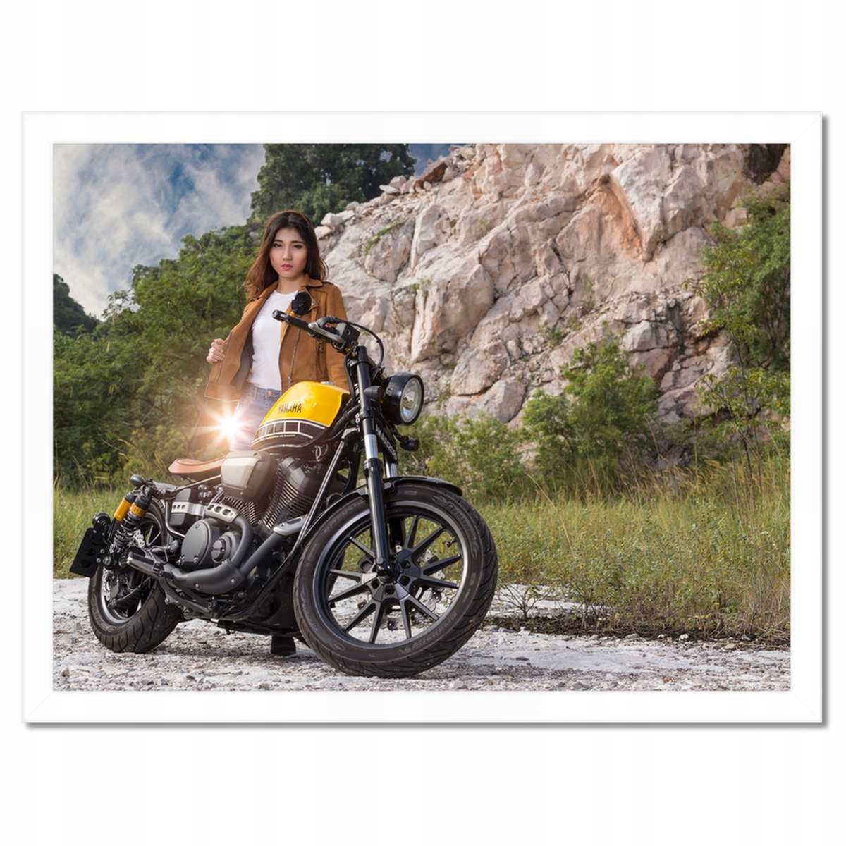 Plakáty v rámu 40x30 Hůlka u motocyklu
