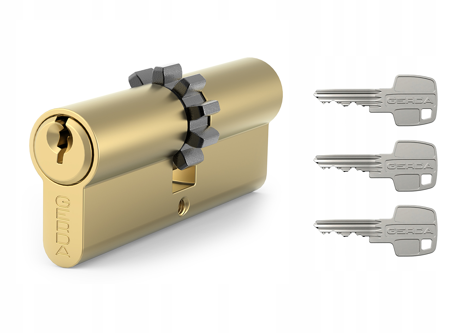 

Wkładka Gerda WKE1 Mosiądz Zębatka 3 Klucze 30/40