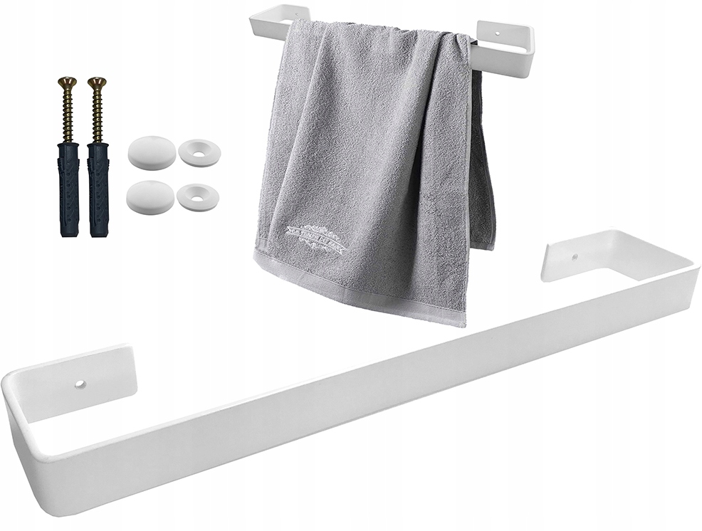 

Uchwyt na duży ręcznik łazienkowy Loft White 40