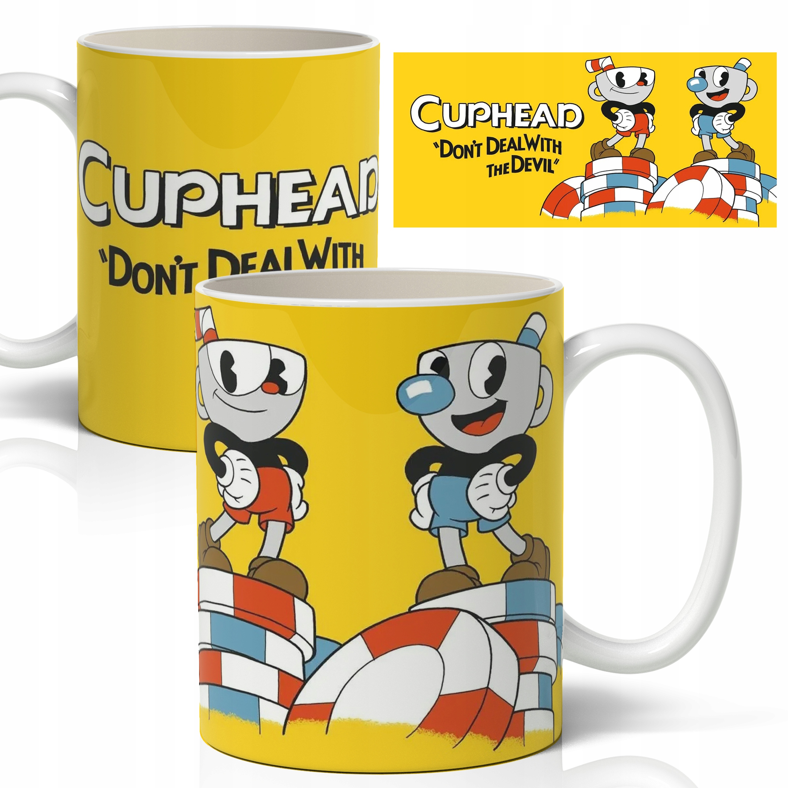 

Kubek Ceramiczny Biały Na Prezent Cuphead Wzory