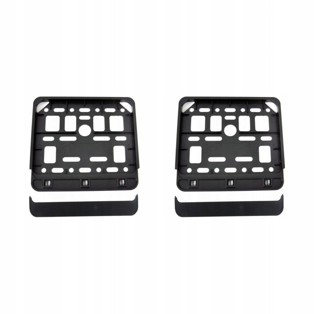 2x Ramka tablicy rejestracyjnej czarna do skutera motoroweru 11,4x14cm 8IN