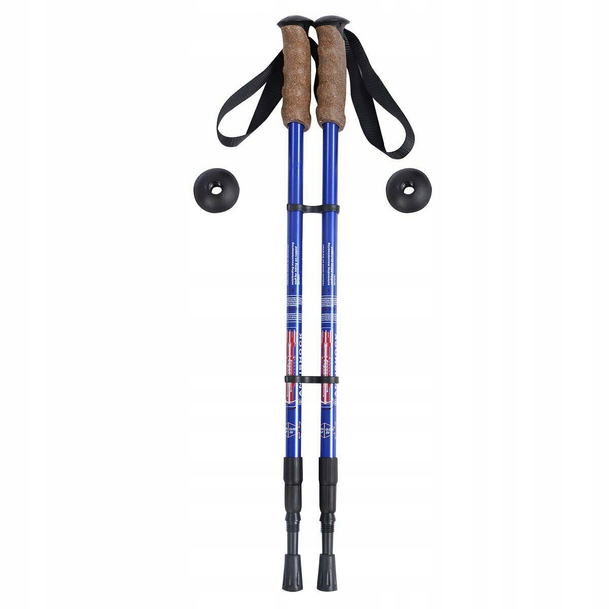 Solidne Kijki Nordic Walking 65-135 Regulowane Niebieskie Trekking