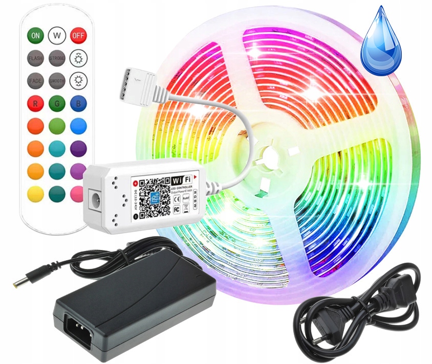 

Zestaw Led Wodoodporny WiFi Rgbw 4w1 24V 5m Ciepły