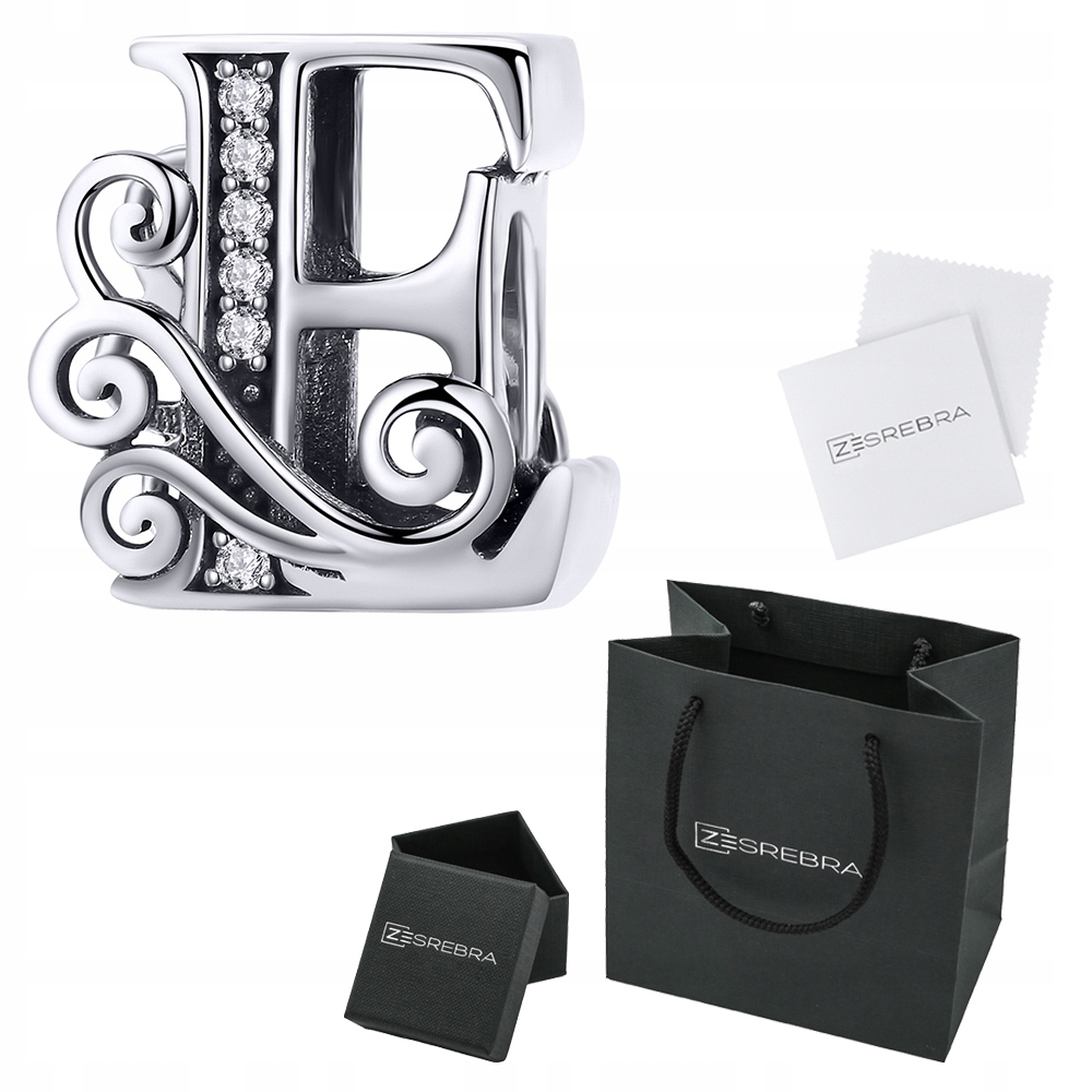 

Charms Litera E do Pandora srebro 925 S925
