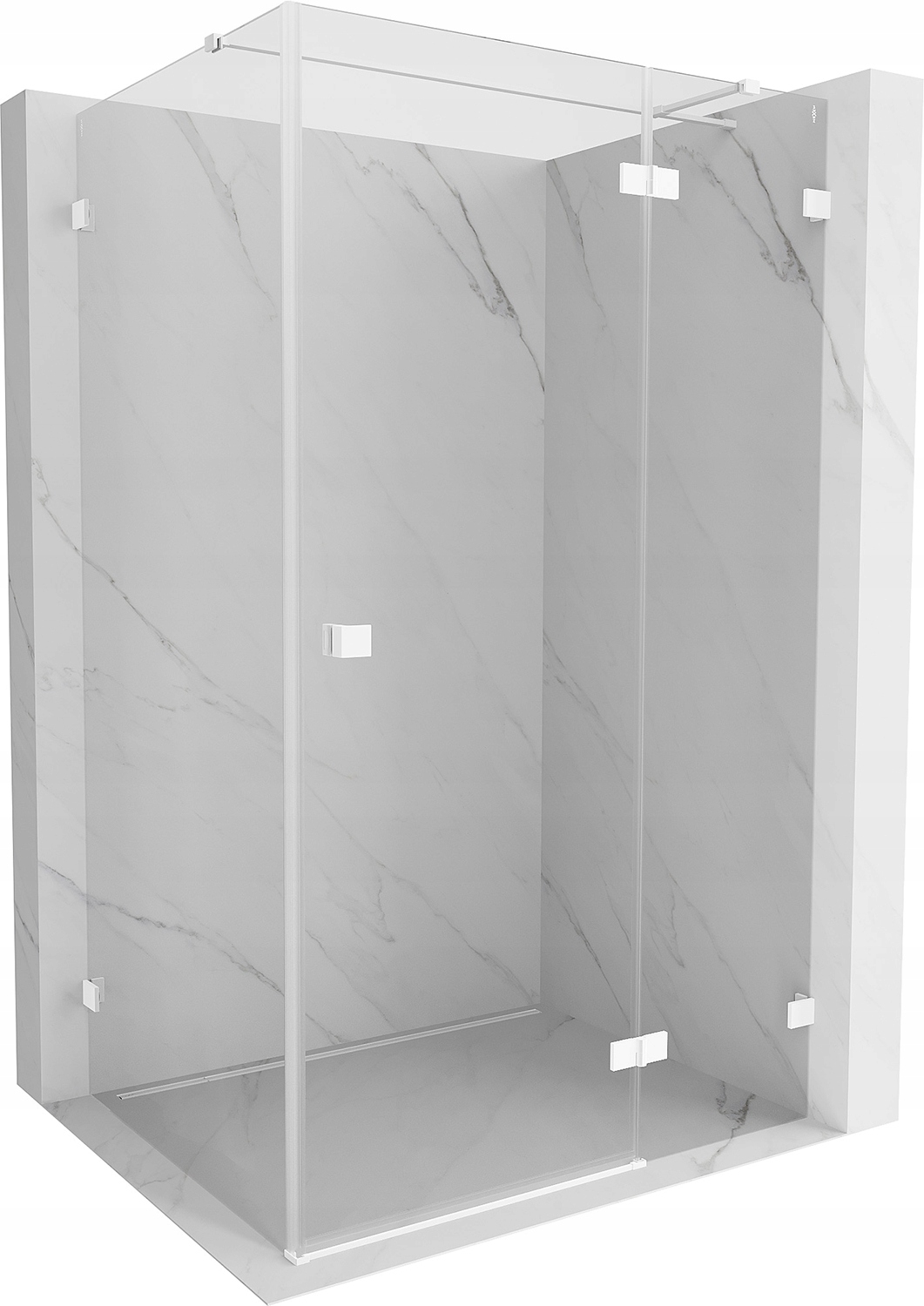 Mexen Lunar T Kabina Prysznicowa Prawa 140X70 CM Transparent Biała