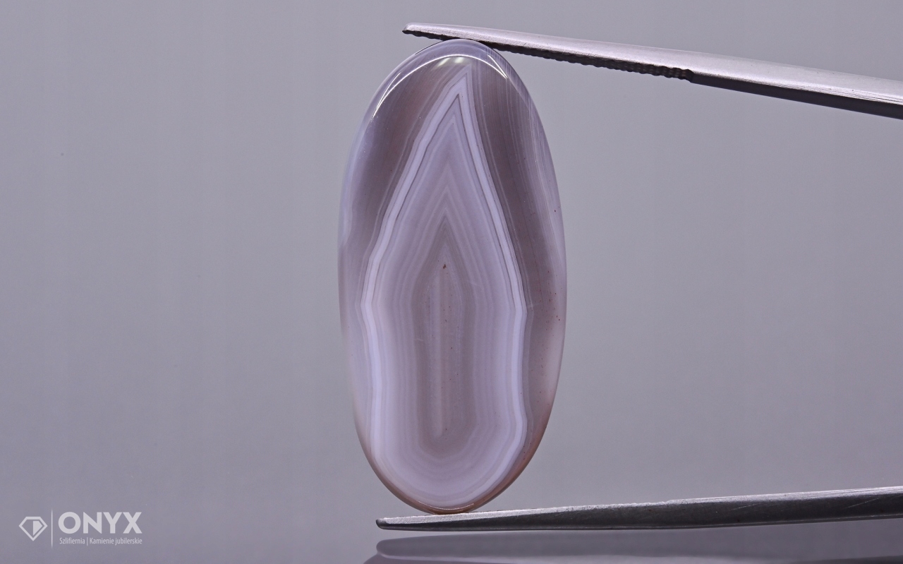 Achát Botswana konvexní nepravidelná dlažba 31x15 mm