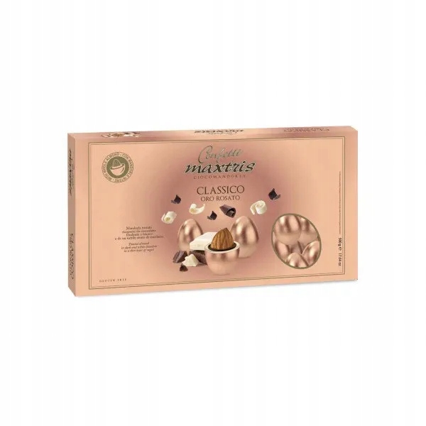 Maxtris Classico Oro Złote Konfetti 500g Włoskie Migdały Złote Gody