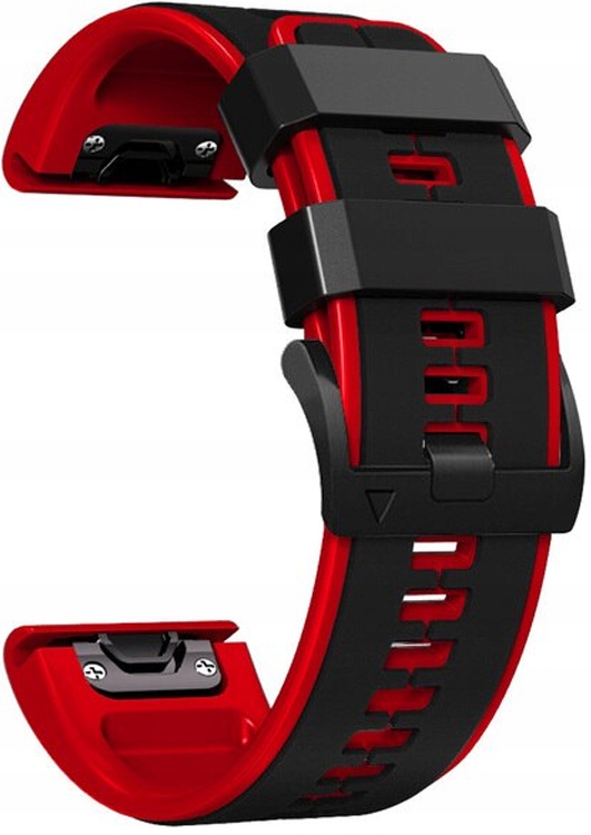 CZARNO-CZERWONY Pasek Garmin Fenix 7X PRO