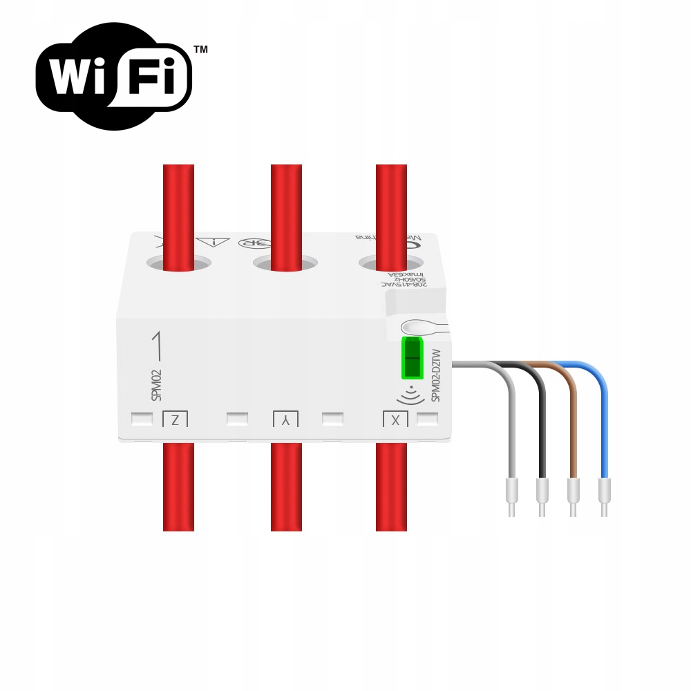 Měřič proudu napájení 3-fázový obousměrný transformátor 63A WiFi Tuya
