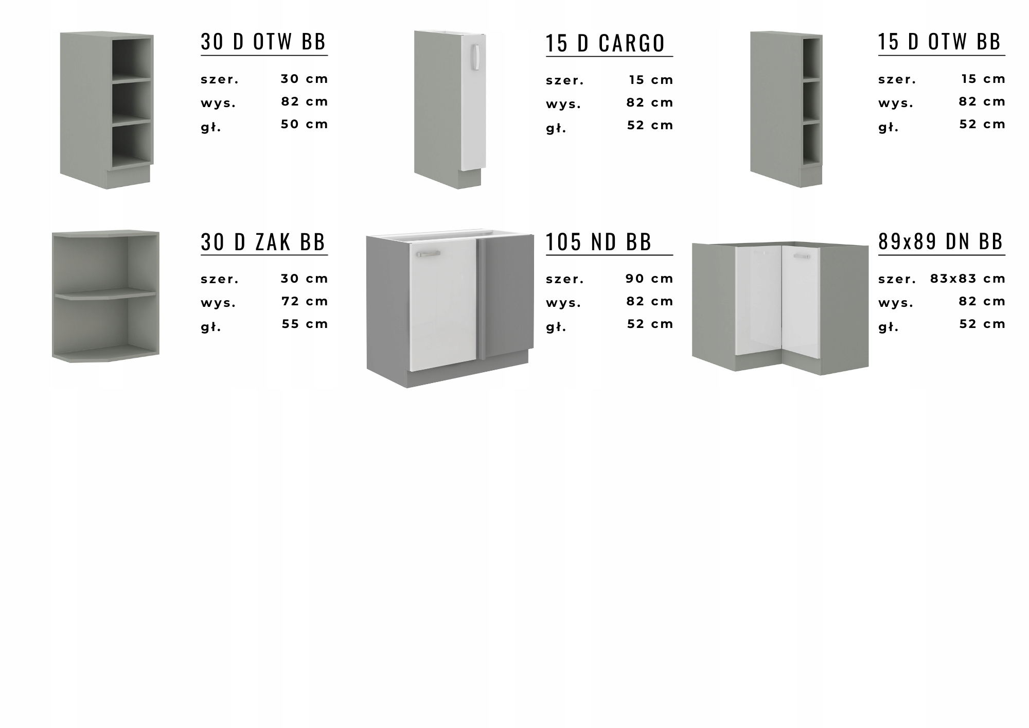 Komin gospodarczy 60 POŁYSK! ! System OLGA! Wysokość mebla 210 cm