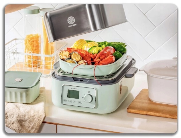 BUYDEEM Parowar 5L, G564, Cozy Greenish, EU — 14