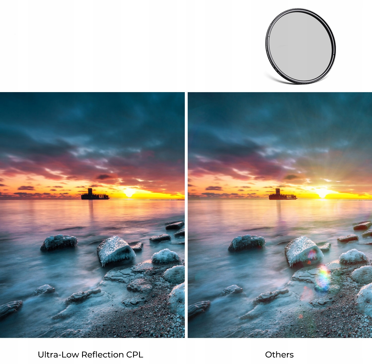 FILTR Polaryzacyjny CPL K&F CONCEPT NANO-X Ultra-Low Reflection 37mm 37 mm Marka K&F Concept