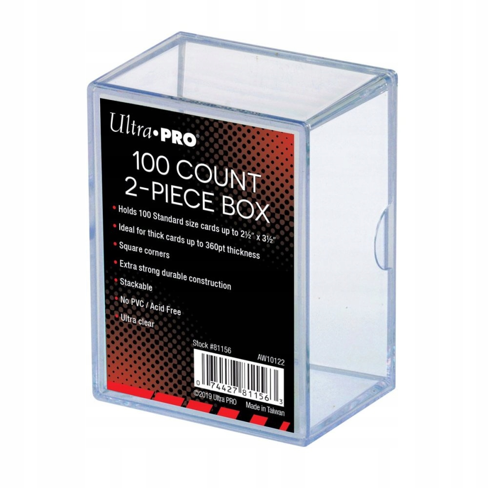 Akrylowe pudełko na 100 kart Ultra Pro: 2-Piece Storage Box - Clear