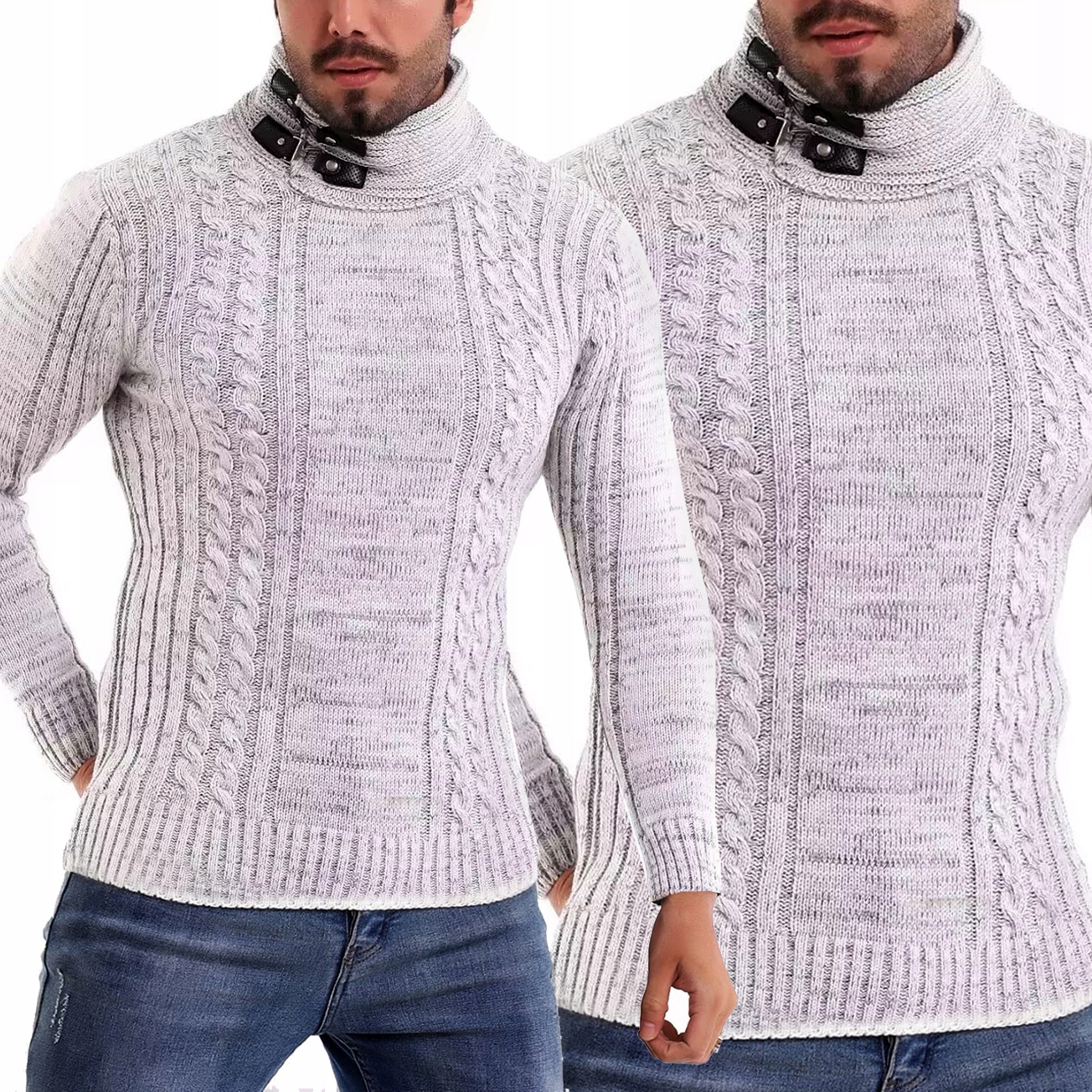 Pánský svetr silný teplý vlněný Rolák se stojáčkem