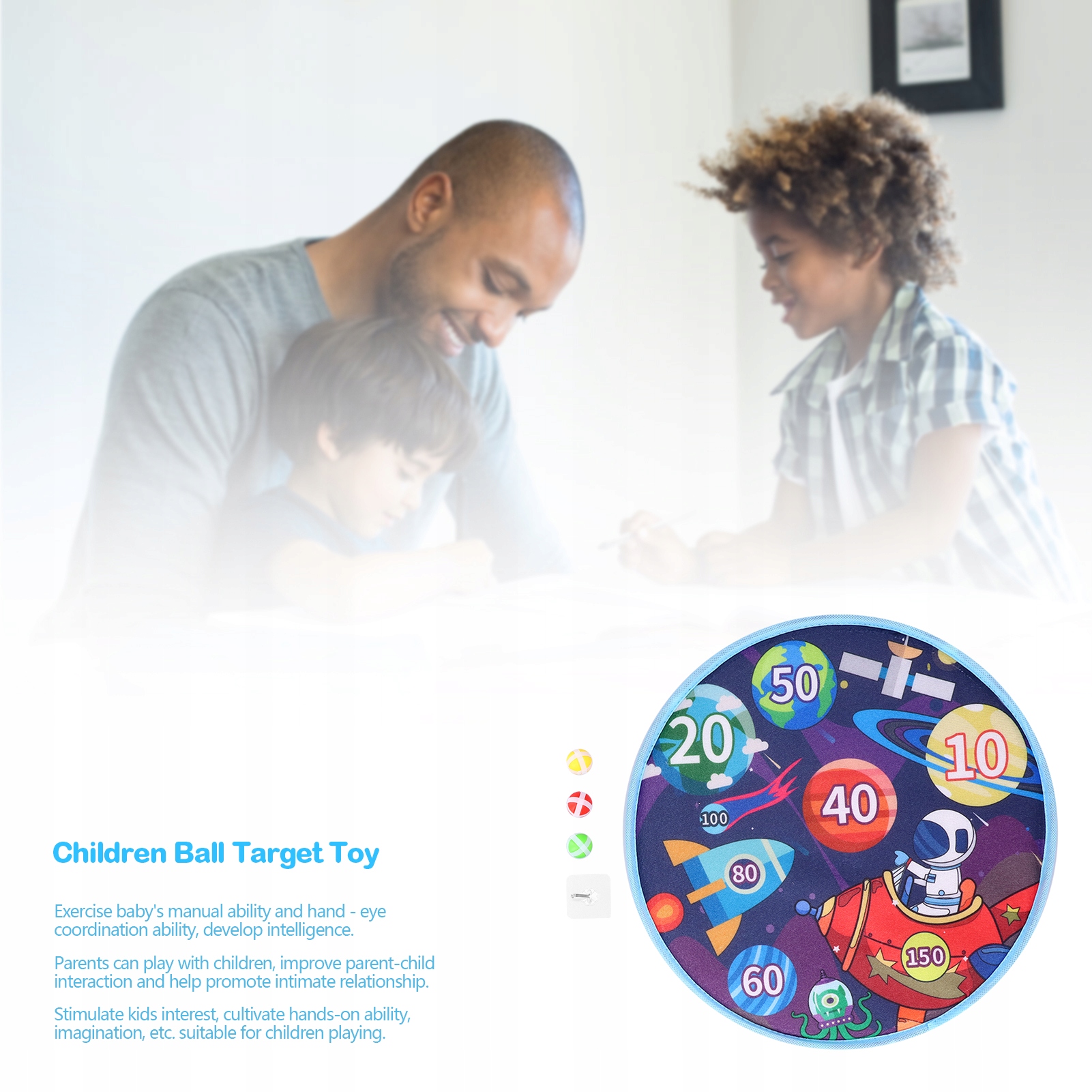 Wczesna nauka Hook Loop Ball Target Toy Wiek dziecka 18 lat +