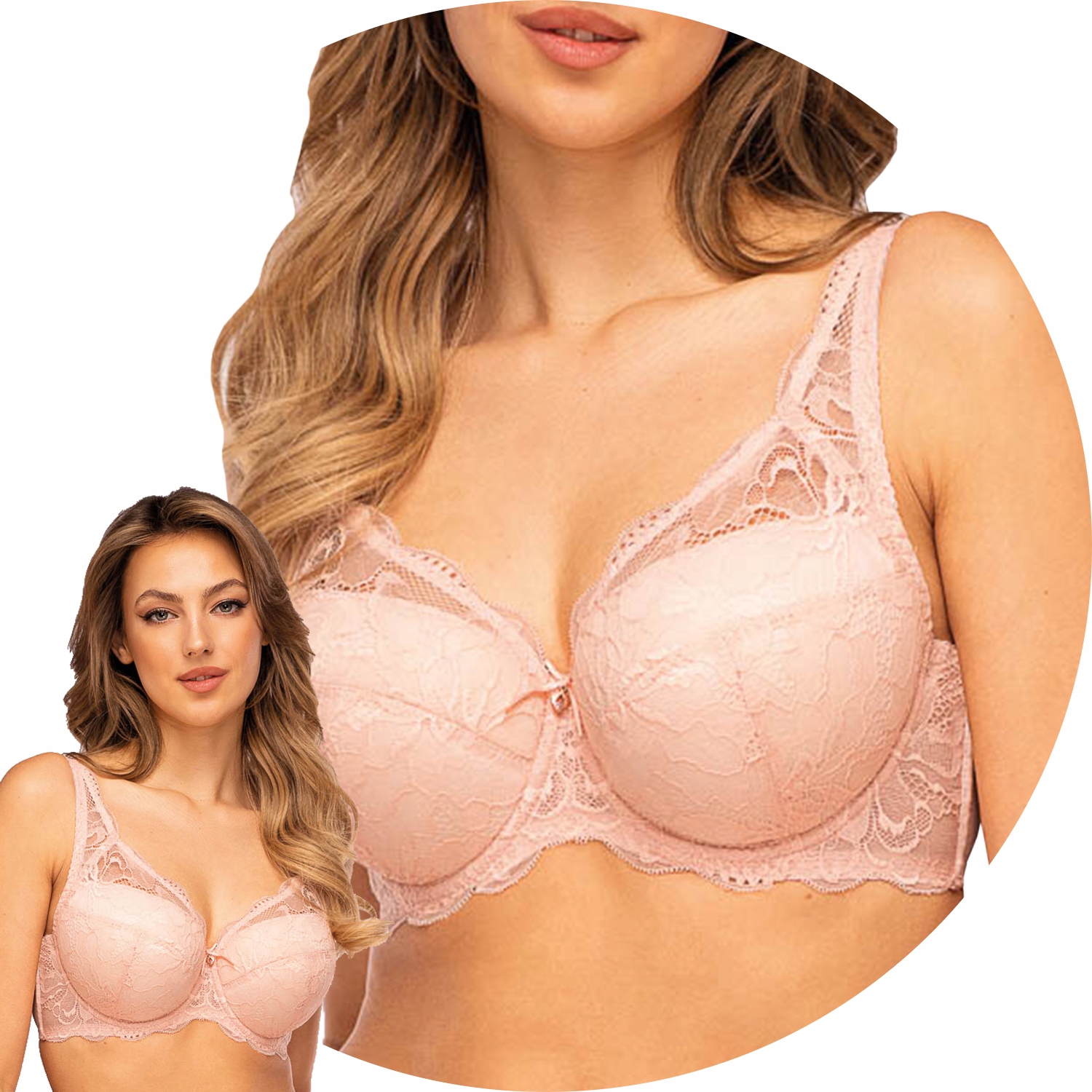 Unikat vyztužená podprsenka Cassie peach růžová 85G