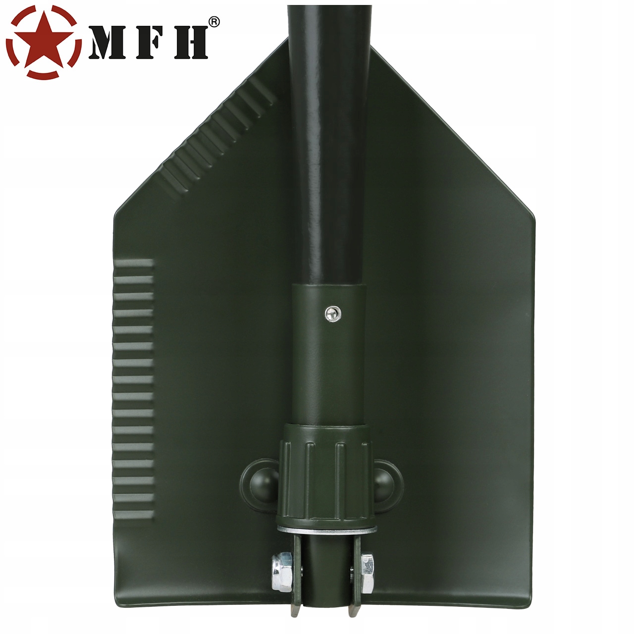 SAPERKA SKŁADANA WOJSKOWA Z DREWNIANYM TRZONKIEM MFH OLIVE + GRATIS Szerokość łopaty 15 cm