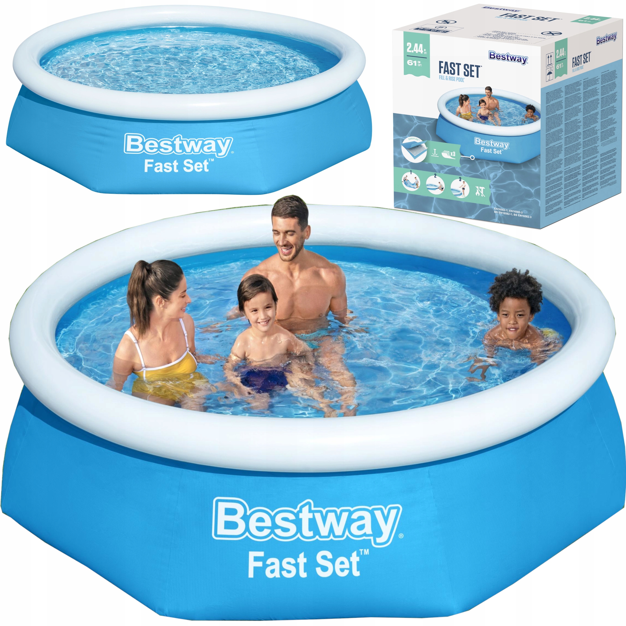 BESTWAY BASEN ROZPOROWY OGRODOWY 244x61cm 57448