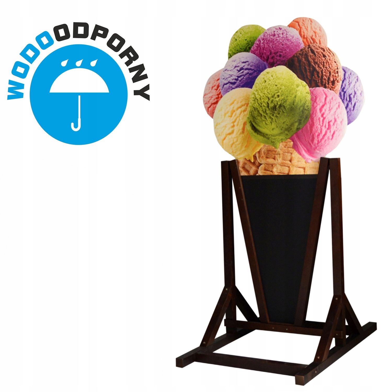 

Wodoodporny potykacz reklamowy Lody Gałki