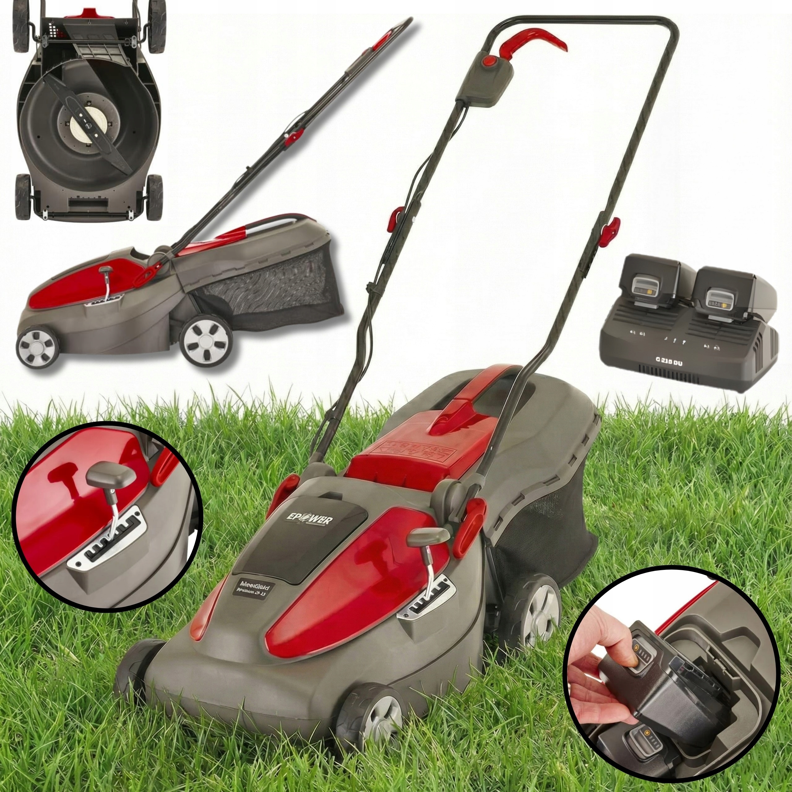 Akumulátorová sekačka Mountfield 38 Cm 20 V 2 x Akumulátor 4 Ah Nabíječka