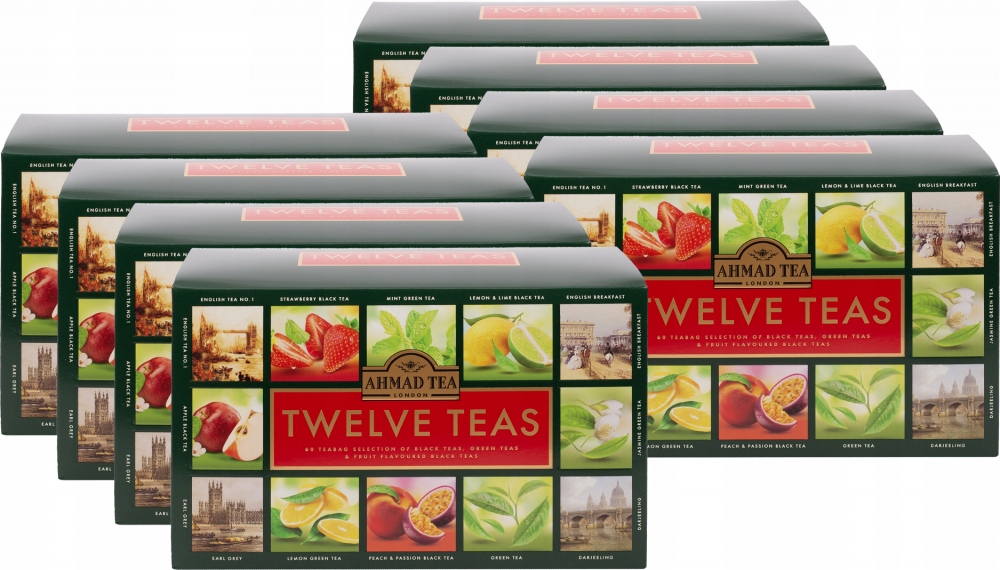Zestaw herbat 12 smaków Ahmad Tea 60 szt x8