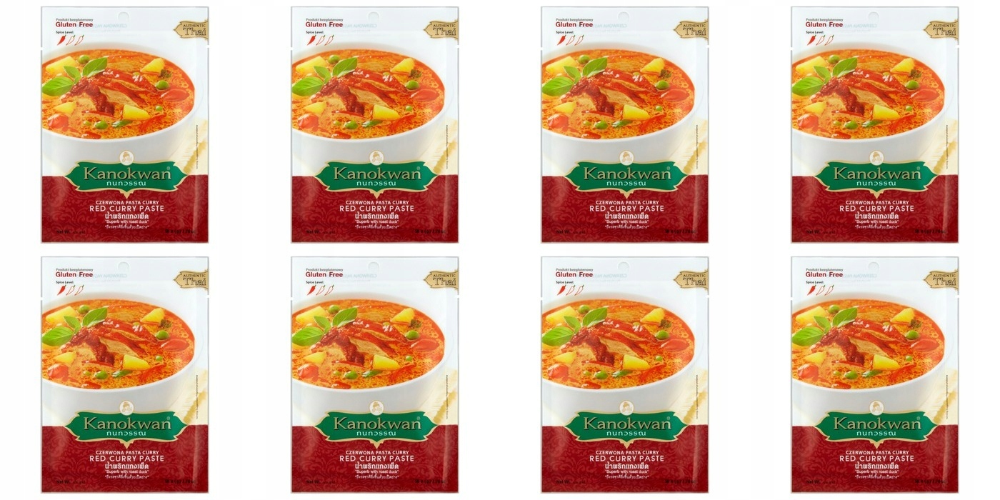 Levně 8x 50 g Kanokwan kari pasta červená