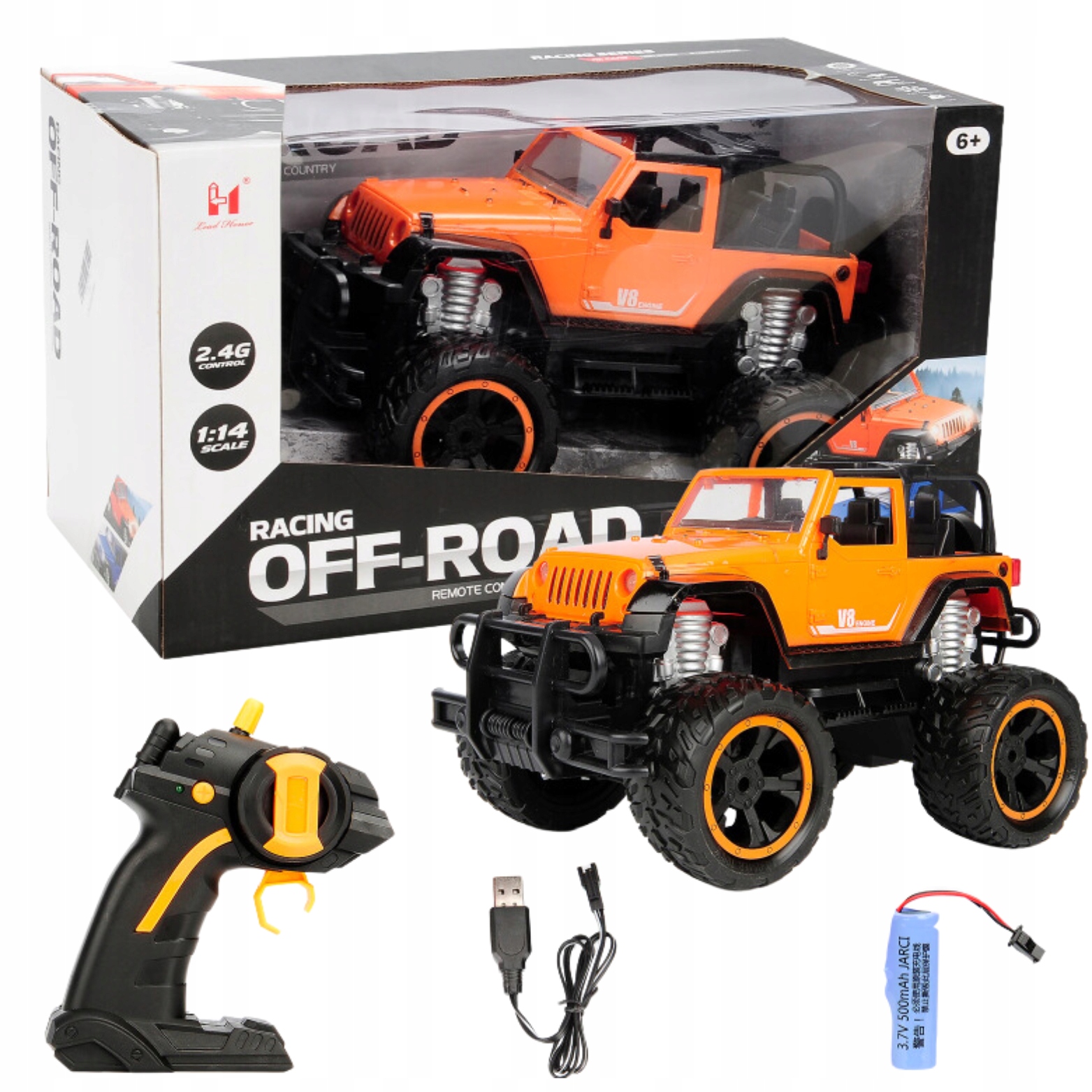 Duży Jeep Auto Zdalnie Sterowane Amortyzatory Pilot Akumulator