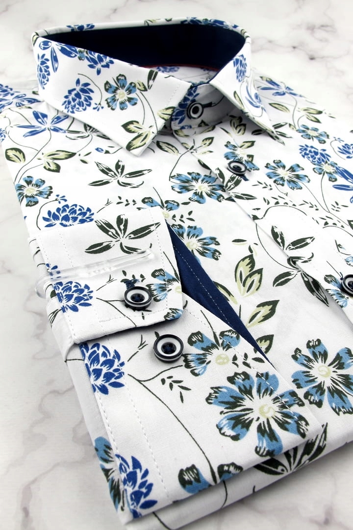 Koszula Męska Elegancka Wizytowa do garnituru E052 Rozmiar XL