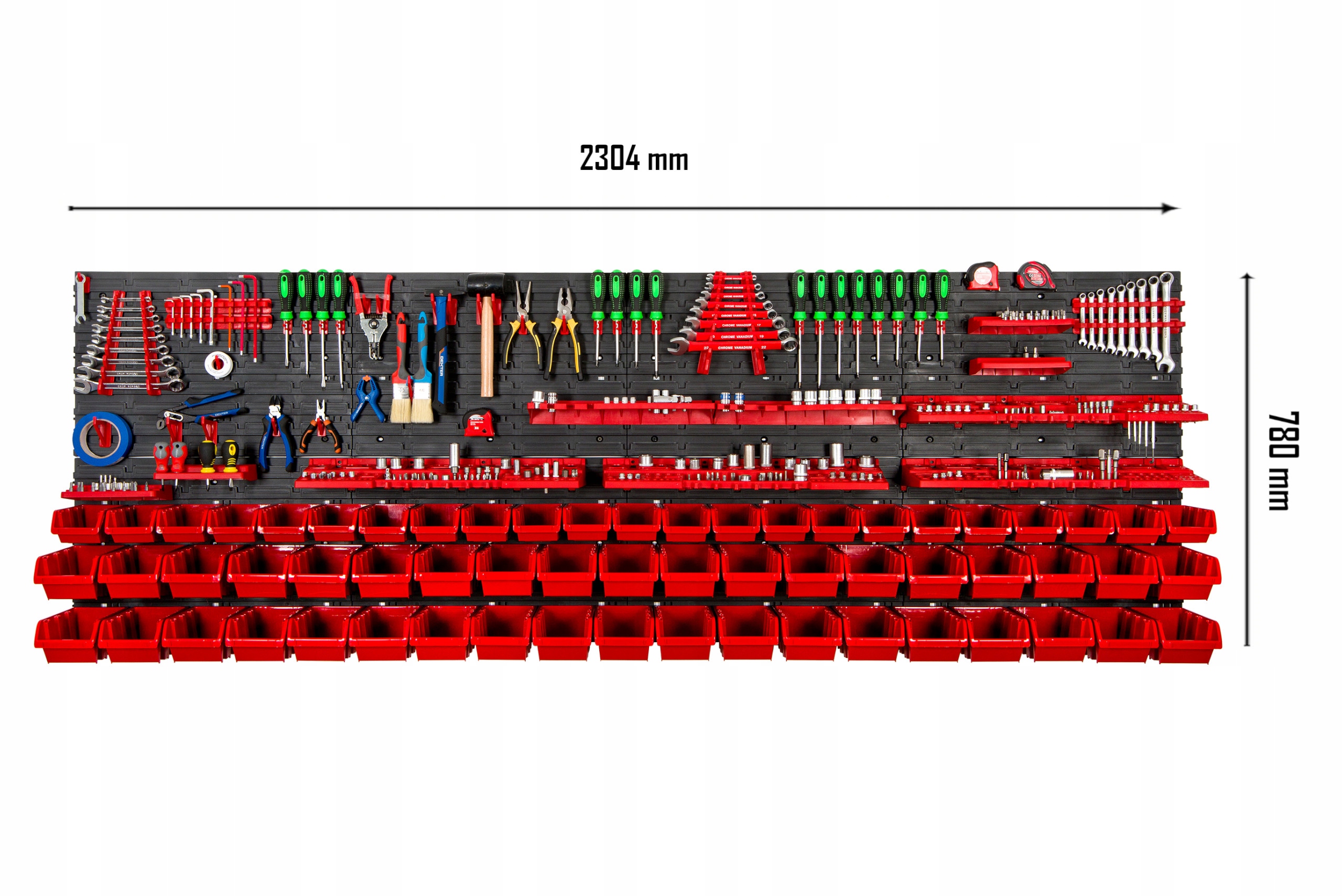 Tablica ścianka z pojemnikami 230x78 CM 61 KUWET Marka Prosperplast
