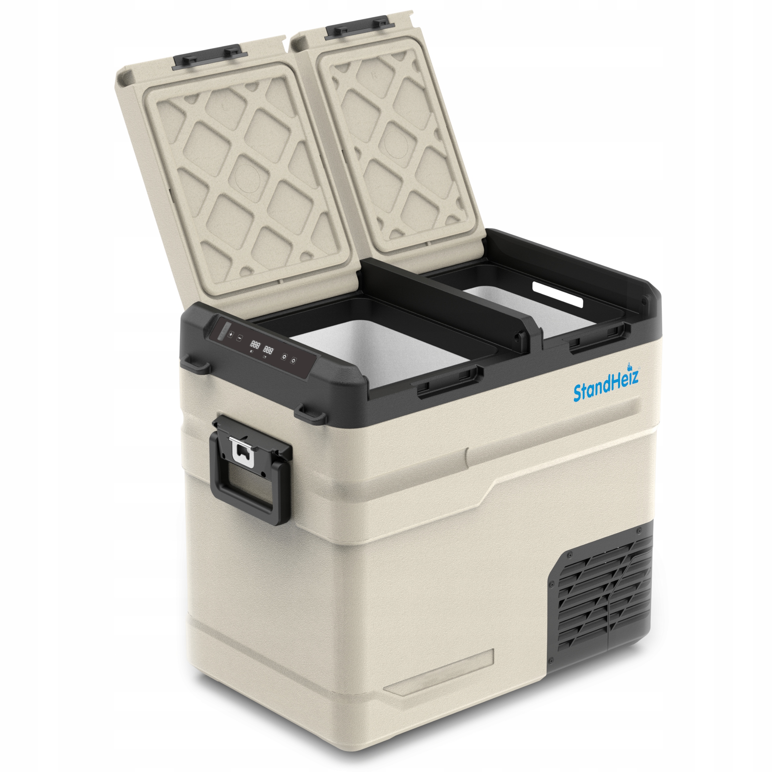 Lodówka Przenośna 55L Kompresorowa Zamrażarka 12V 24V 230V 60W Do Kampera