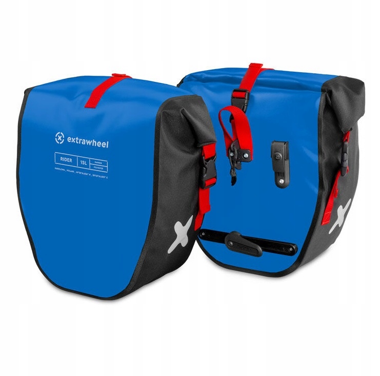 Sakwy rowerowe Extrawheel Rider Polyester 30L blue/black