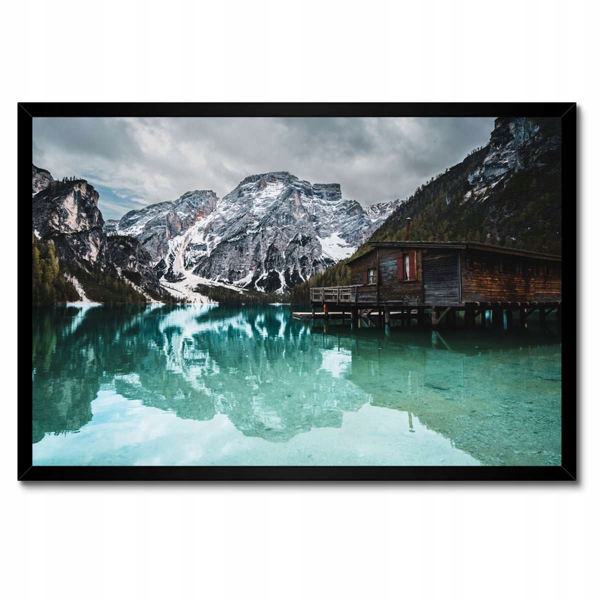 Plakáty v rámu 60x40 Dřevěný domeček v horách