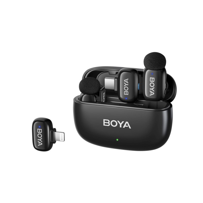 Sada bezdrôtových mikrofónov s puzdrom mini 2-01 2.4 GHz Usb-c