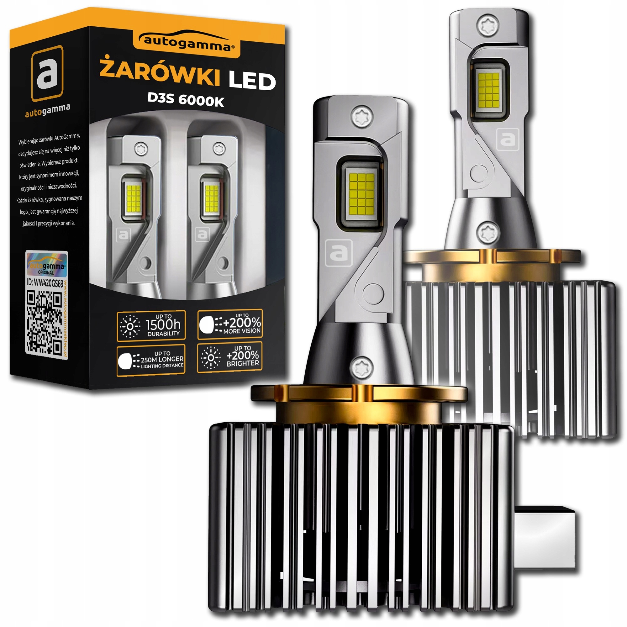 Led žárovky D3S D3R Canbus Výkonné 160W 25000LM 6000K 2 ks
