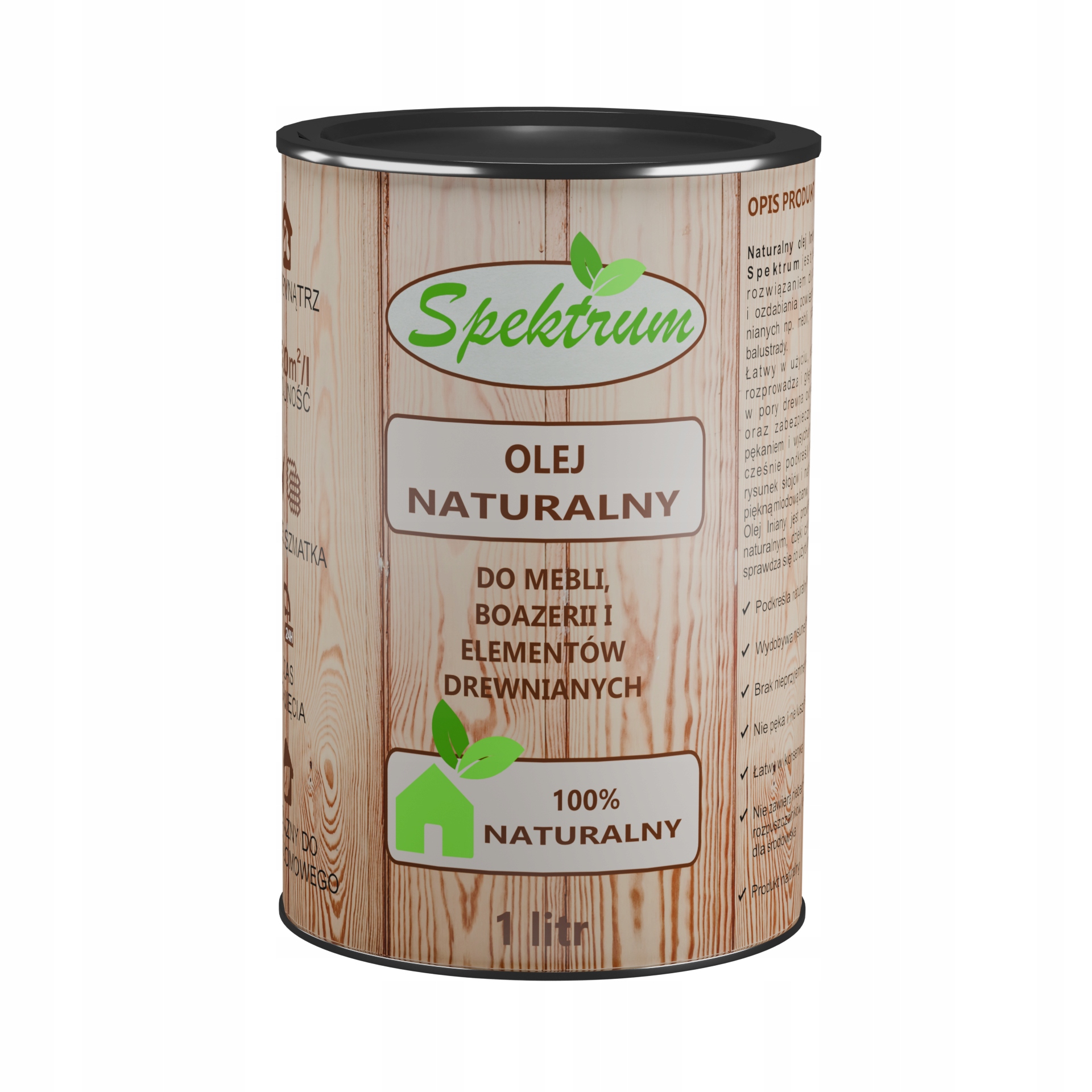 100% přírodní olej na dřevo a nábytek Spektrum 5 l