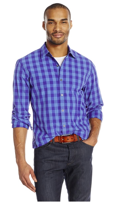 

Męska niebieska koszula w kratkę rozmiar S