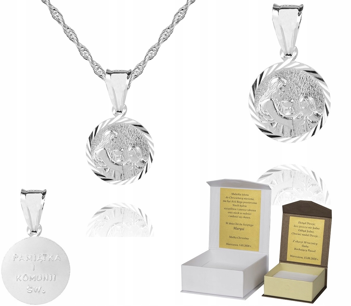 925 Stříbrný řetízek medailonek Dedikace 45 cm S1M44