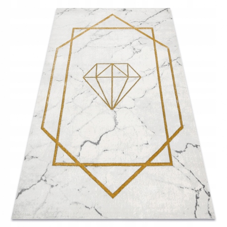 

Dywan glamour kremowo- złoty diament marmur160x220