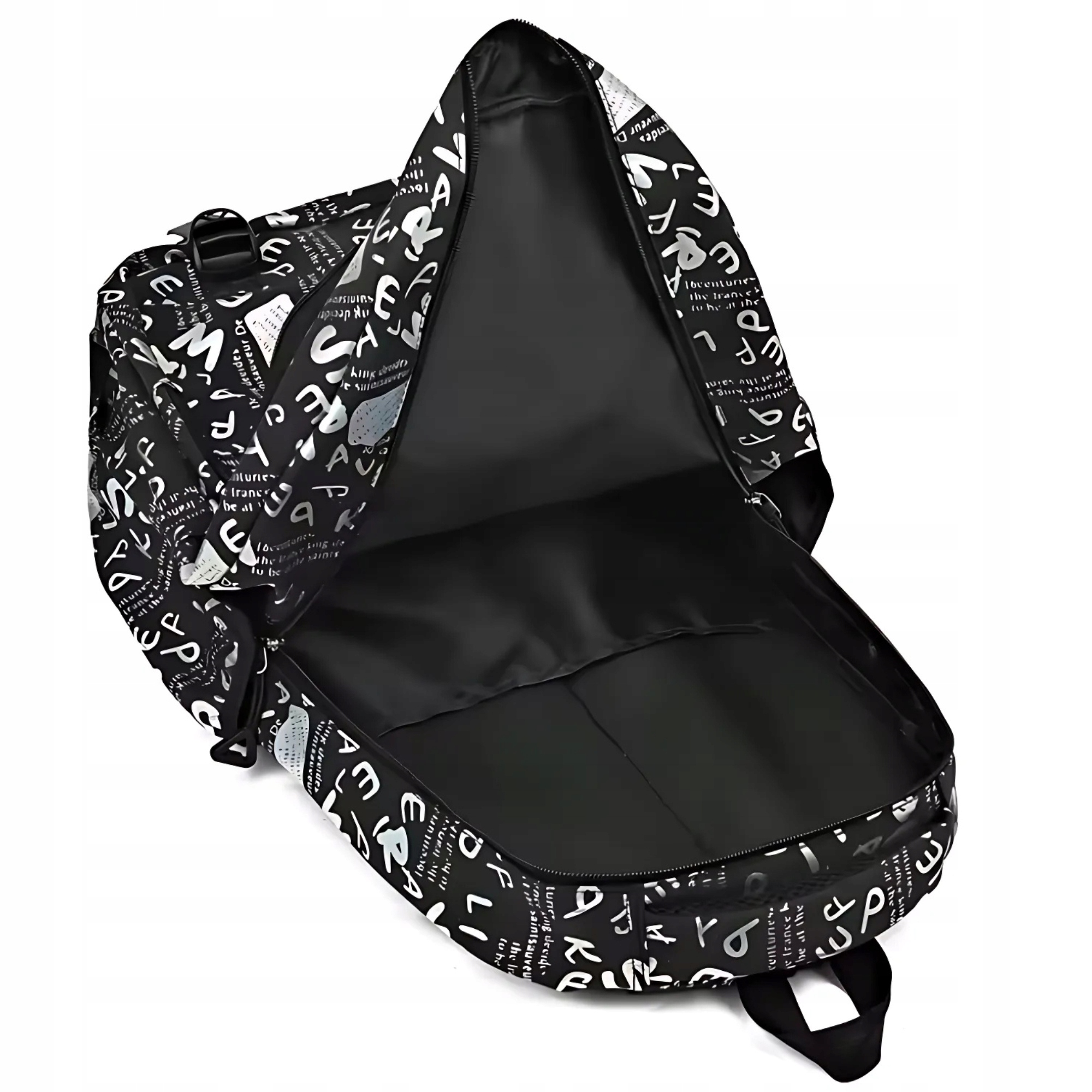 Moderní Školní Batoh Pro Mládež Metalický Černý Metalický