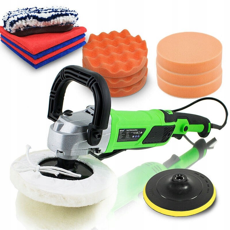 Autoleštička 1200W akcesoria špongiová sada