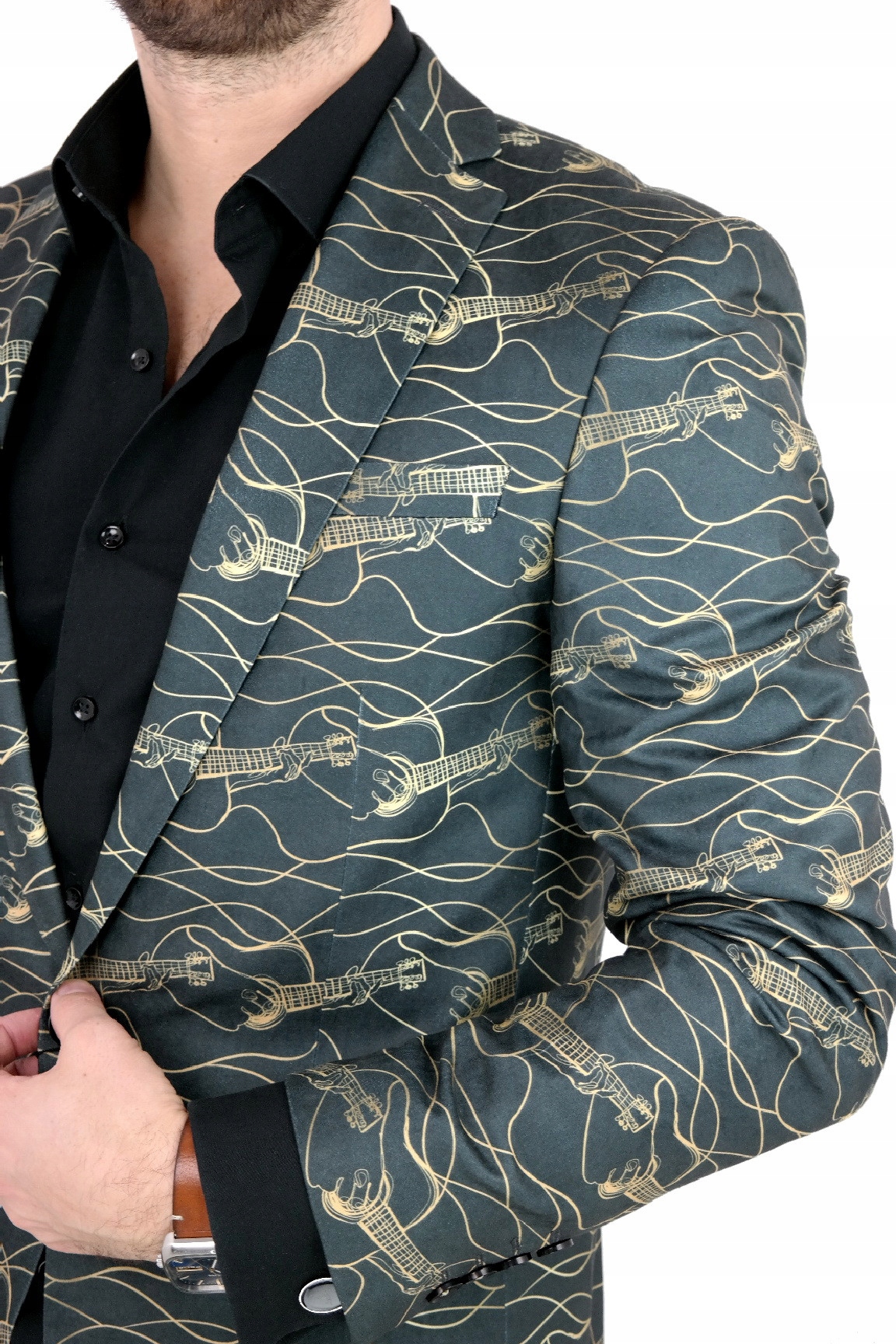 GIOVANNI PERA Marynarka męska D802 gitary 50 M