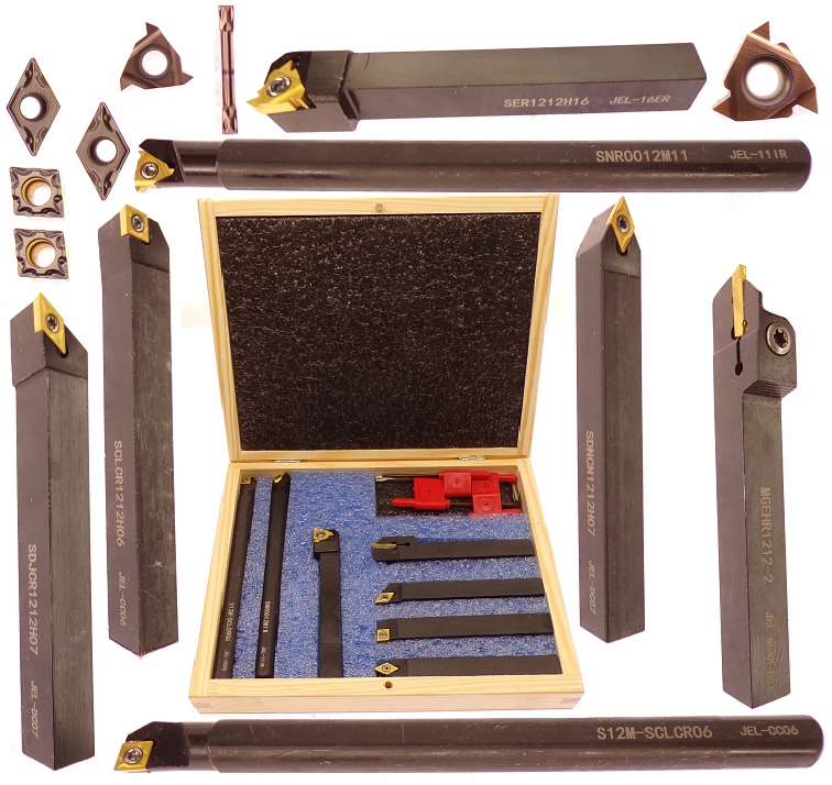 Sada Soustružnických Nožů 7KS 12MM 12x12 14 Destiček