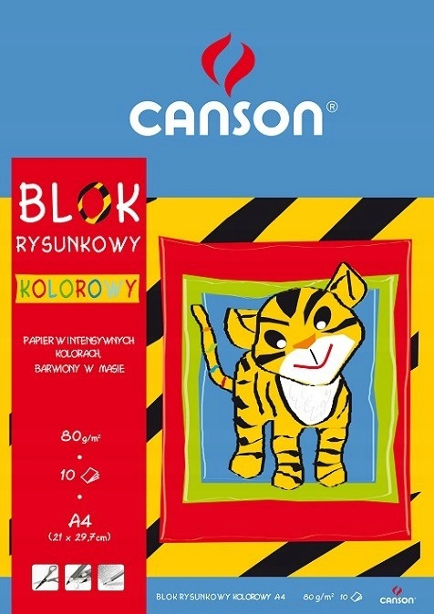 

Blok Rysunkowy Kolorowy A4 Canson 10 arkuszy