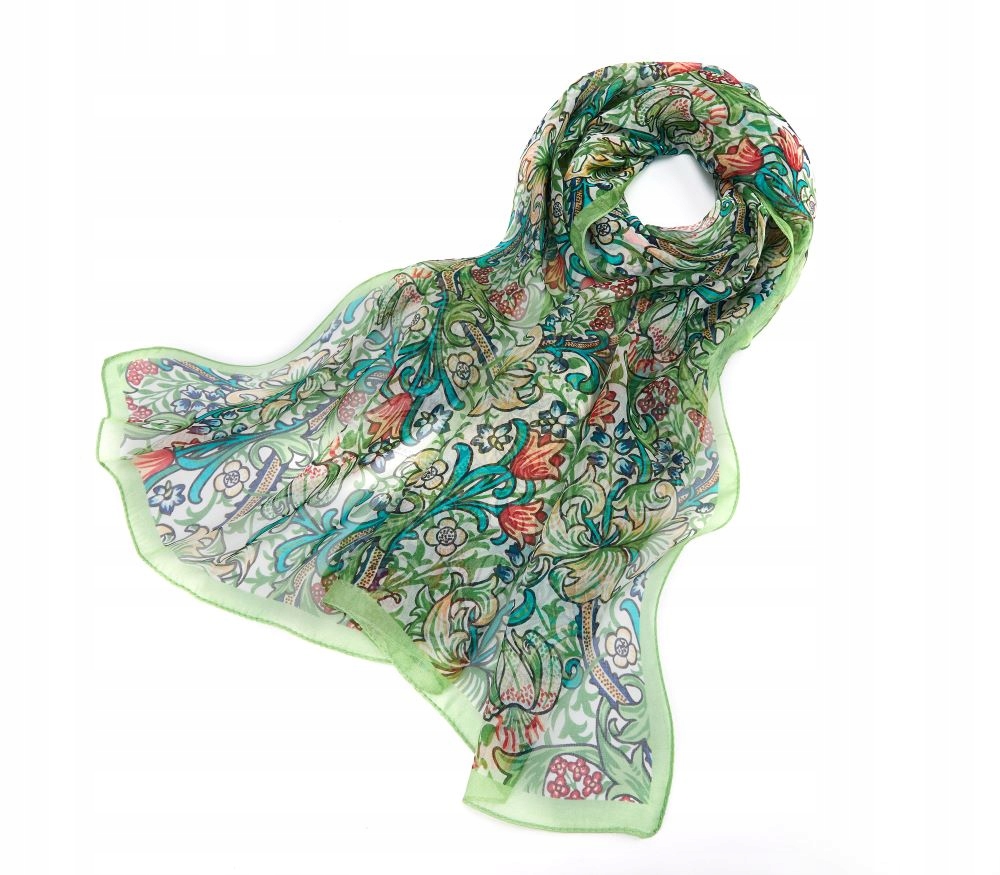 Hedvábná šála Signare s květinami z kolekce Golden Lily