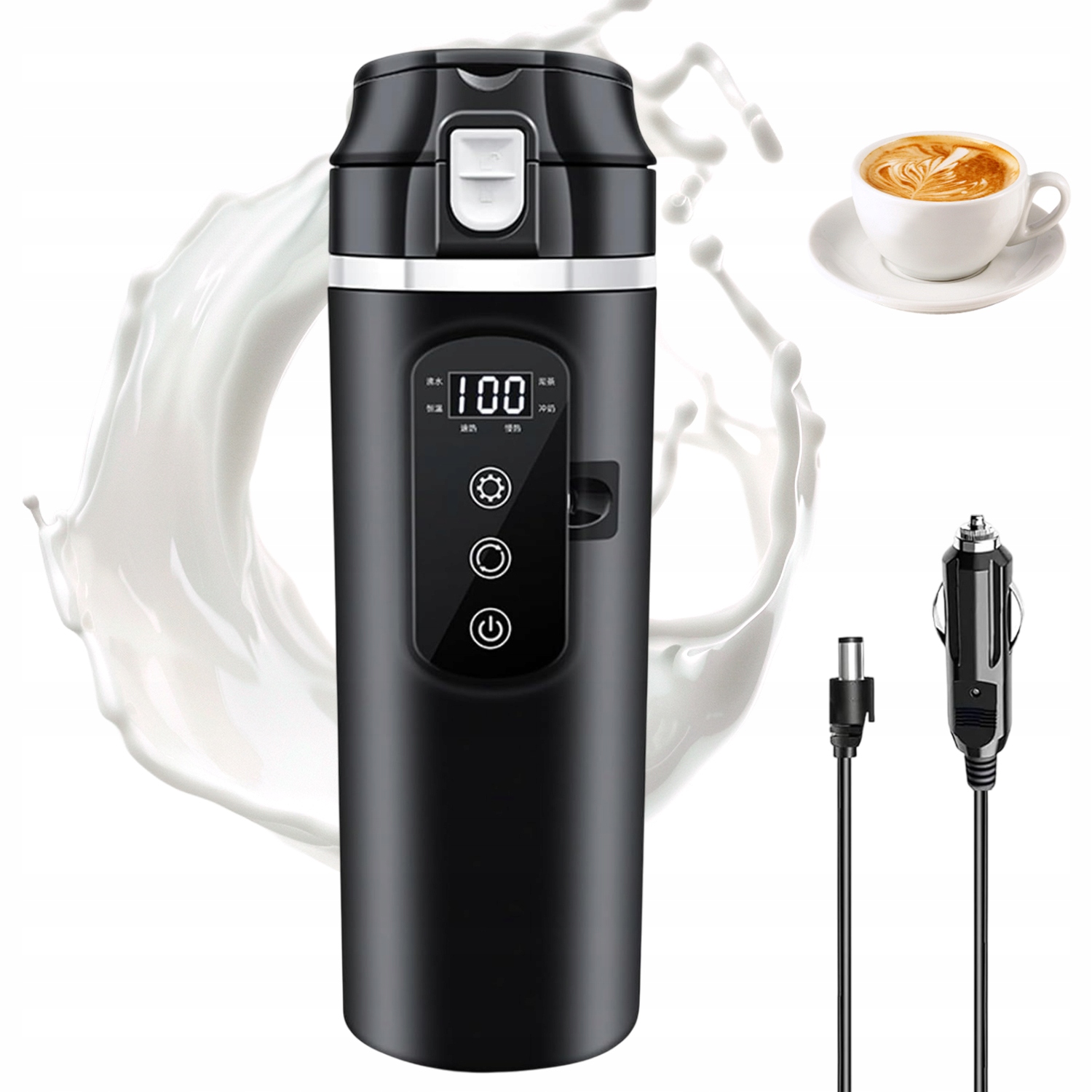 Termoska Na Topení 12V 24V S Pružinovým Víkem A Led Displejem