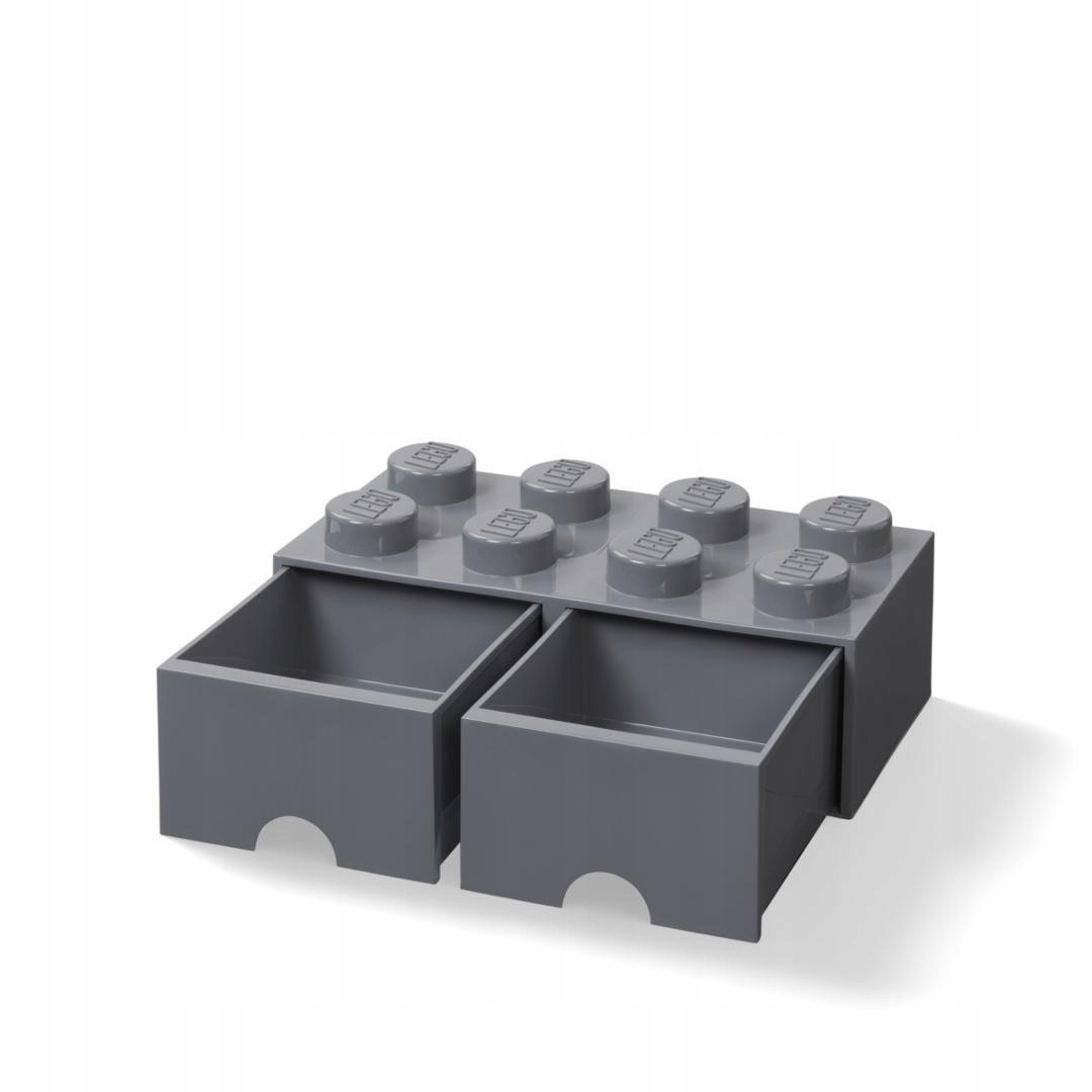 Lego(r) kontejner kostka se zásuvkami osmička šedá Nhg