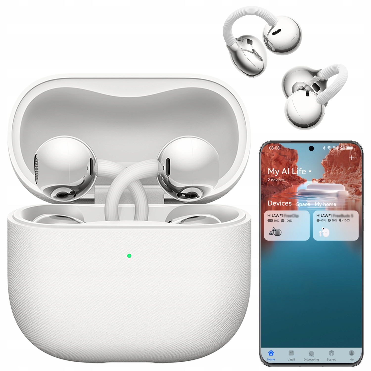 Słuchawki bezprzewodowe Huawei FreeClip 2 białe